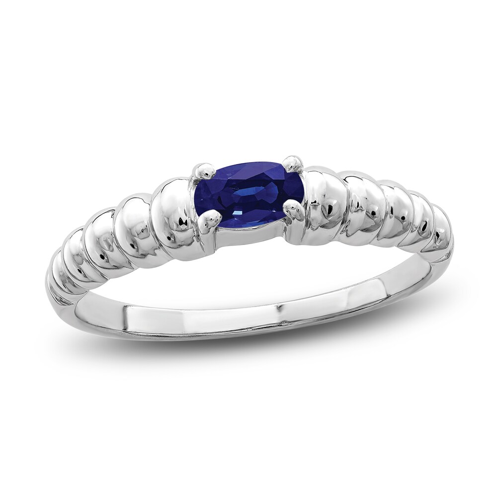 Natural Blue Sapphire Oval Bezel Ring 14K White Gold lxePjvIH Natural Blue Sapphire Oval Bezel Ring 14K White Gold lxePjvIH
