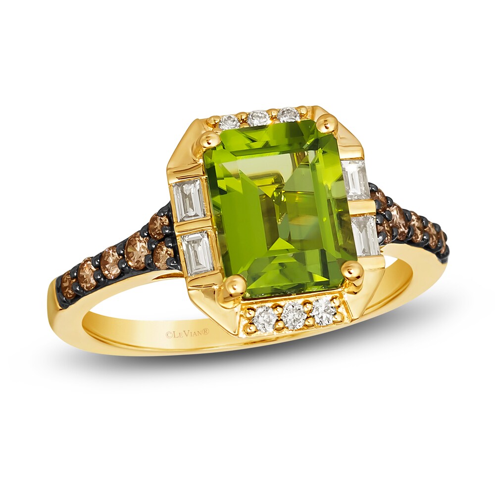 Le Vian Natural Peridot Ring 3/8 ct tw Round 14K Honey Gold m0X8MnP6 Le Vian Natural Peridot Ring 3/8 ct tw Round 14K Honey Gold m0X8MnP6