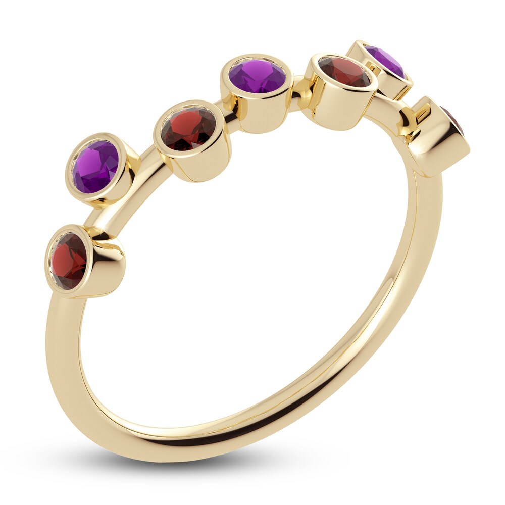 Juliette Maison Natural Garnet & Natural Amethyst Ring 10K Yellow Gold m1Pcew2j Juliette Maison Natural Garnet & Natural Amethyst Ring 10K Yellow Gold m1Pcew2j