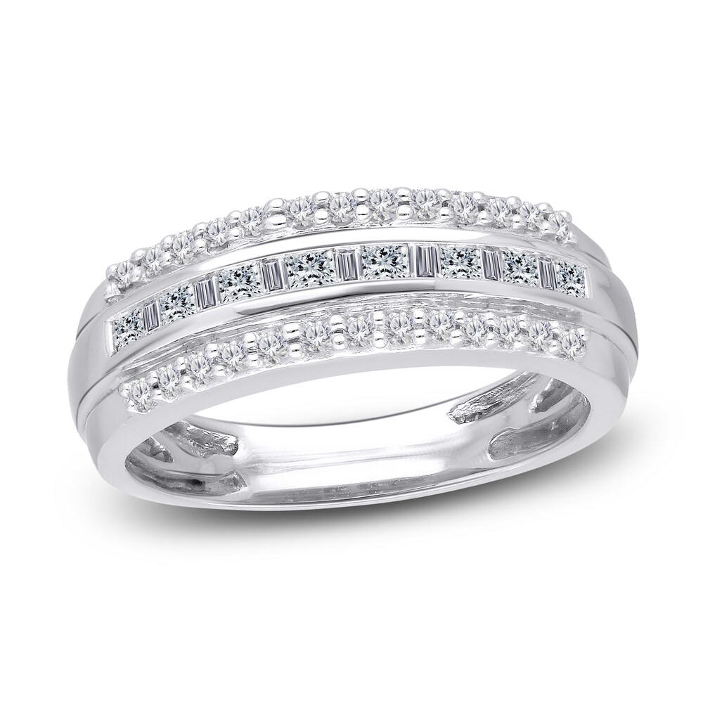 Kallati Diamond Ring 1/2 ct tw Round/Baguette 14K White Gold m7etQwik Kallati Diamond Ring 1/2 ct tw Round/Baguette 14K White Gold m7etQwik