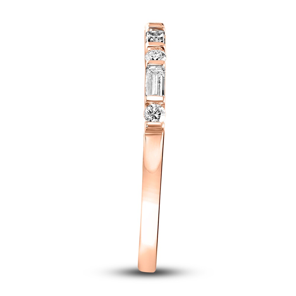 Diamond Anniversary Band 1/5 ct tw Baguette/Round 14K Rose Gold m8VYE24h Diamond Anniversary Band 1/5 ct tw Baguette/Round 14K Rose Gold m8VYE24h