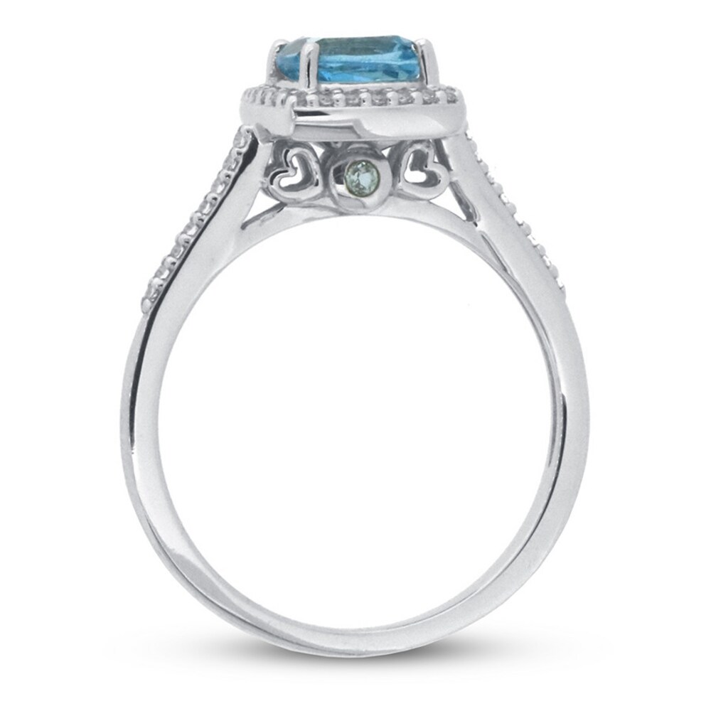 Blue & White Topaz Ring 10K White Gold mBDGi8vB Blue & White Topaz Ring 10K White Gold mBDGi8vB