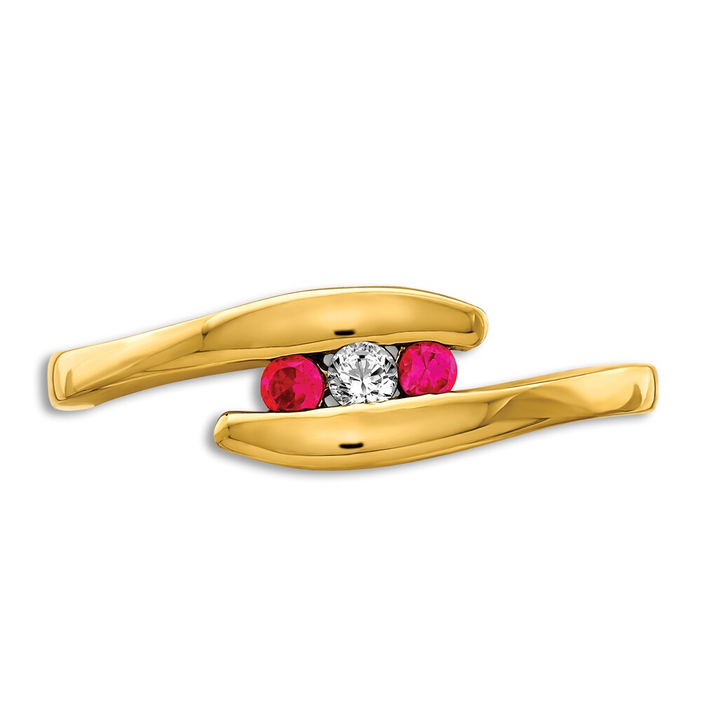 Natural Ruby 3-Stone Ring Diamond Accents 14K Yellow Gold mNbXjo3o Natural Ruby 3-Stone Ring Diamond Accents 14K Yellow Gold mNbXjo3o