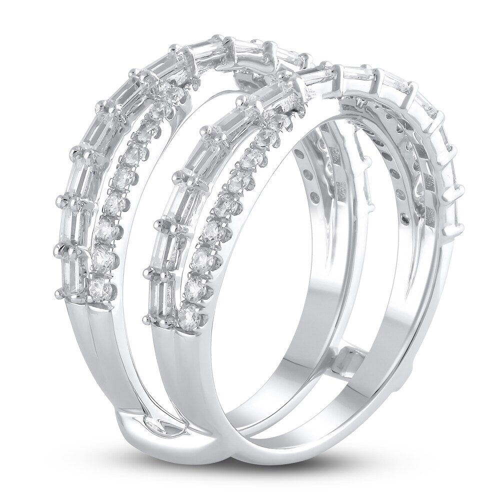 Diamond Enhancer Ring 1 ct tw Round/Baguette 14K White Gold mOovJCQz Diamond Enhancer Ring 1 ct tw Round/Baguette 14K White Gold mOovJCQz