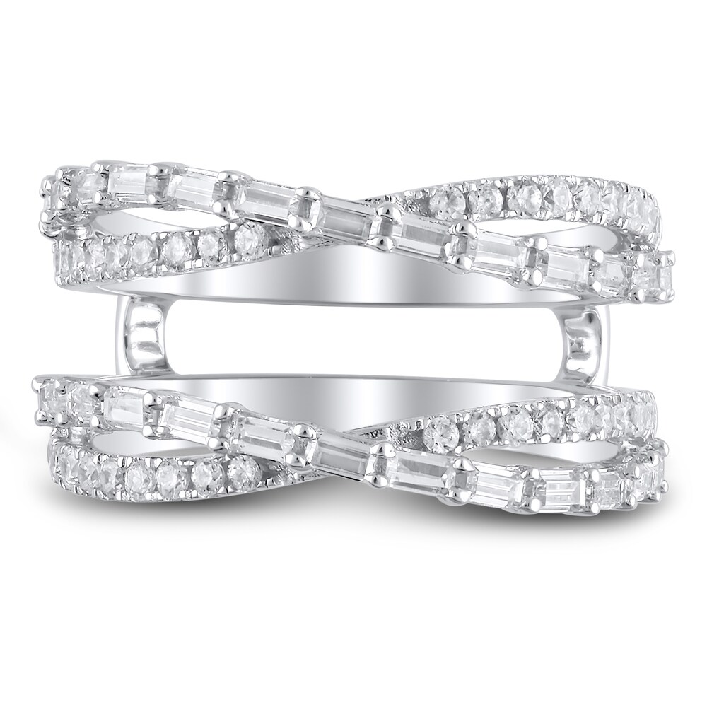 Diamond Enhancer Ring 1 ct tw Round/Baguette 14K White Gold mOovJCQz Diamond Enhancer Ring 1 ct tw Round/Baguette 14K White Gold mOovJCQz