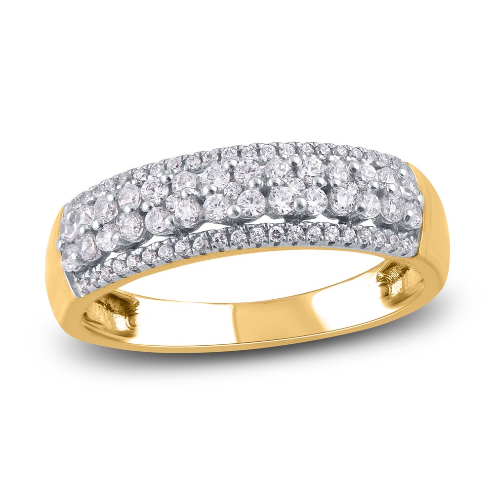Diamond Anniversary Band 1/2 ct tw Round 14K Yellow Gold mbsRFeb6 Diamond Anniversary Band 1/2 ct tw Round 14K Yellow Gold mbsRFeb6