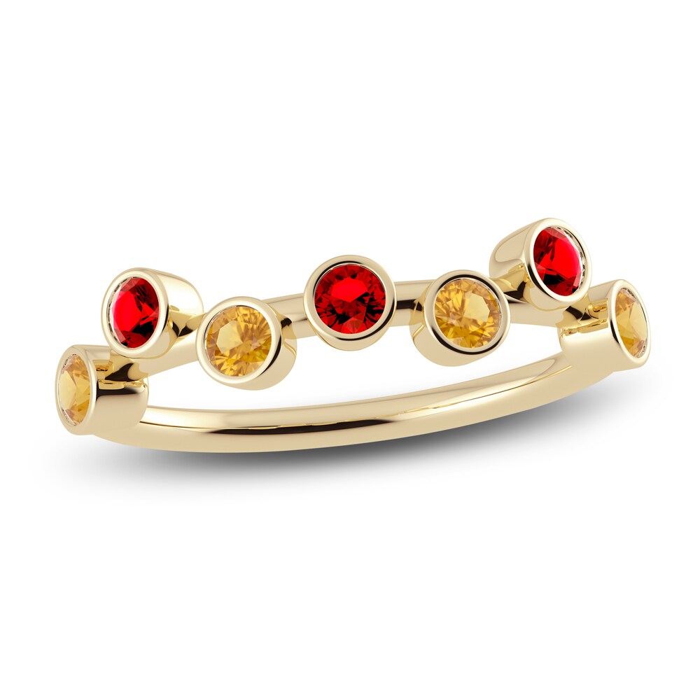 Juliette Maison Natural Citrine & Natural Ruby Ring 10K Yellow Gold mdV1fxmT Juliette Maison Natural Citrine & Natural Ruby Ring 10K Yellow Gold mdV1fxmT