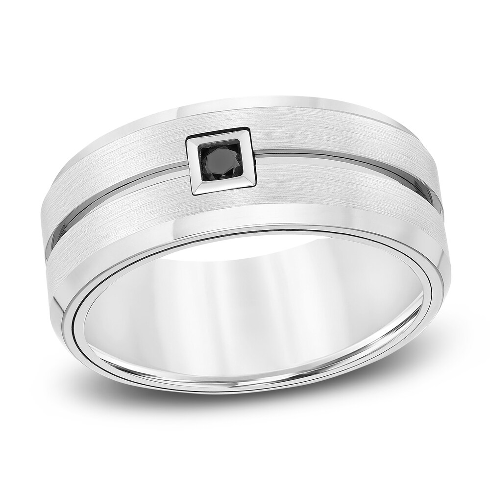 Black Diamond Wedding Band 1/10 ct tw Round White Tungsten mkzi0dZG Black Diamond Wedding Band 1/10 ct tw Round White Tungsten mkzi0dZG