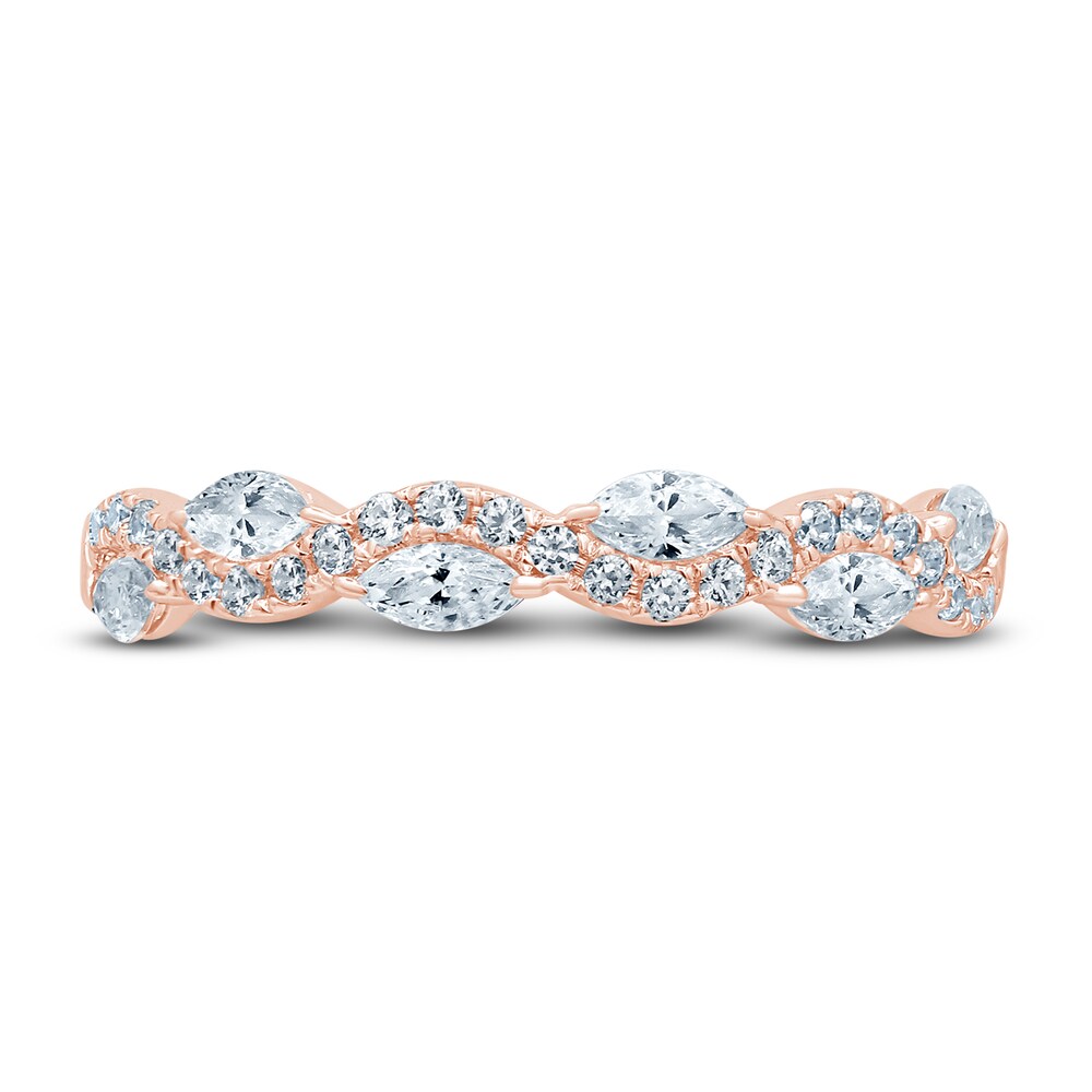 Diamond Anniversary Band 1/2 ct tw Marquise/Round 14K Rose Gold mnbrgXFc Diamond Anniversary Band 1/2 ct tw Marquise/Round 14K Rose Gold mnbrgXFc