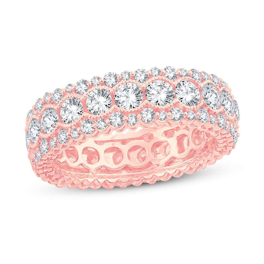Diamond Eternity Band 3 ct tw Round 14K Rose Gold mvBKhFtJ Diamond Eternity Band 3 ct tw Round 14K Rose Gold mvBKhFtJ