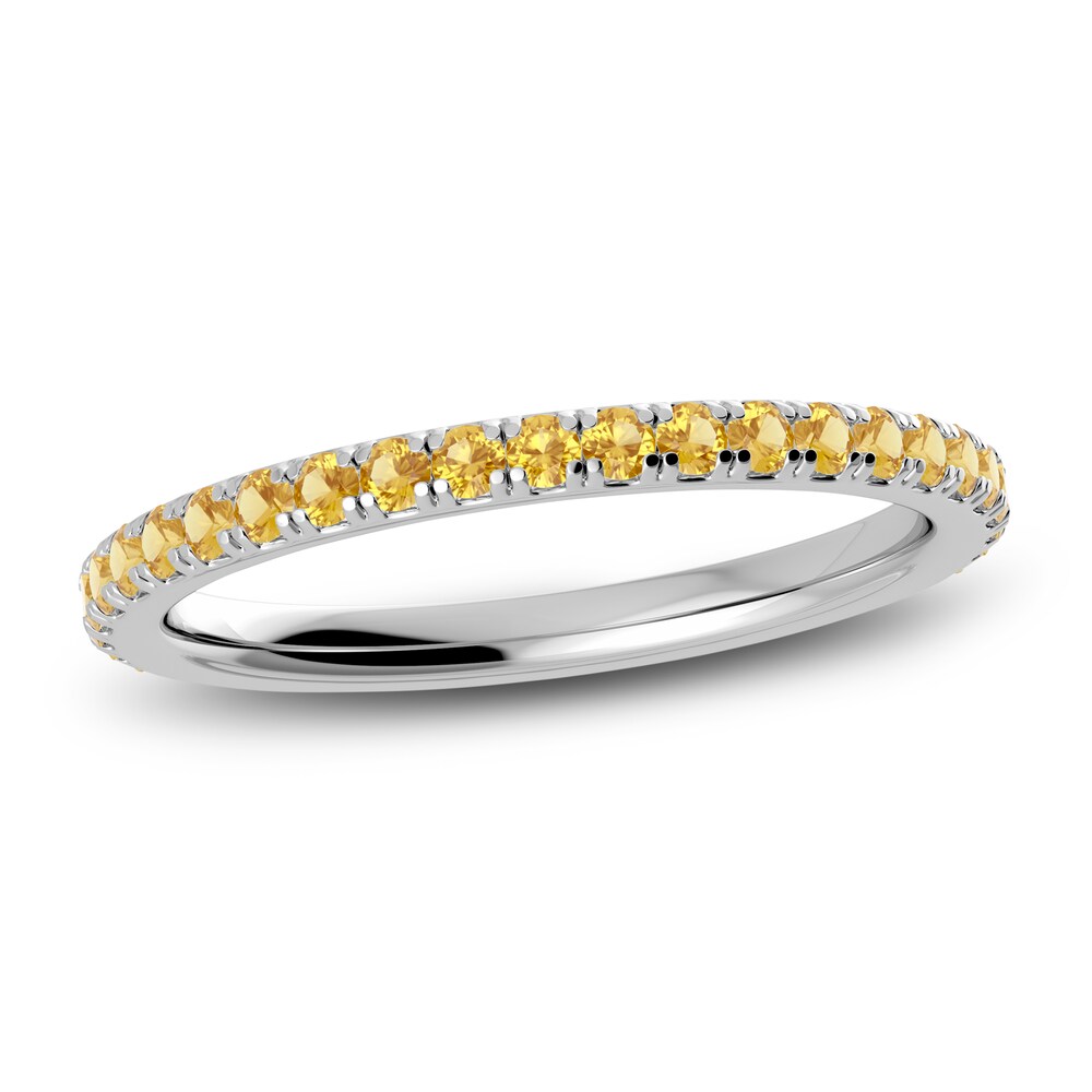 Juliette Maison Natural Citrine Eternity Ring 10K White Gold mxoXELaj