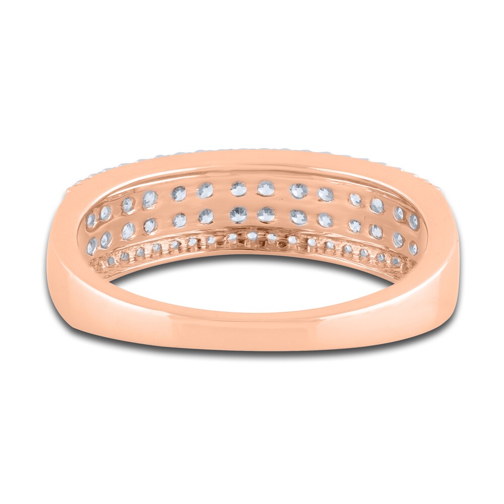 Diamond Bar Anniversary Band 1/2 ct tw Round 14K Rose Gold mzG9oRTL Diamond Bar Anniversary Band 1/2 ct tw Round 14K Rose Gold mzG9oRTL