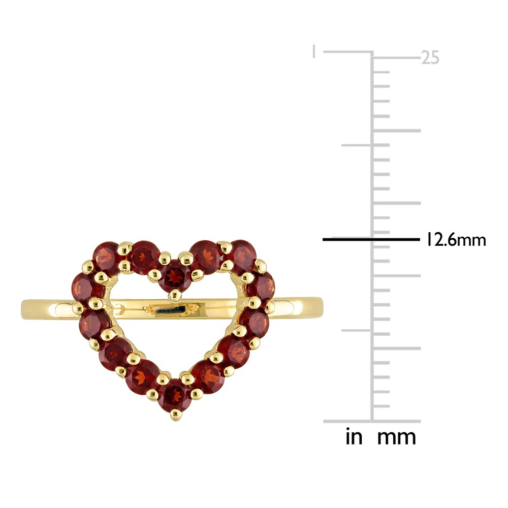 Natural Garnet Heart Ring 10K Yellow Gold n3wHO30F Natural Garnet Heart Ring 10K Yellow Gold n3wHO30F