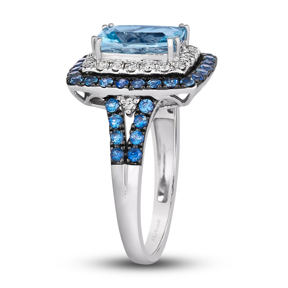 Le Vian Natural Aquamarine & Natural Blue Sapphire Ring 1/4 ct tw Diamonds 14K Vanilla Gold nAEcCaMQ