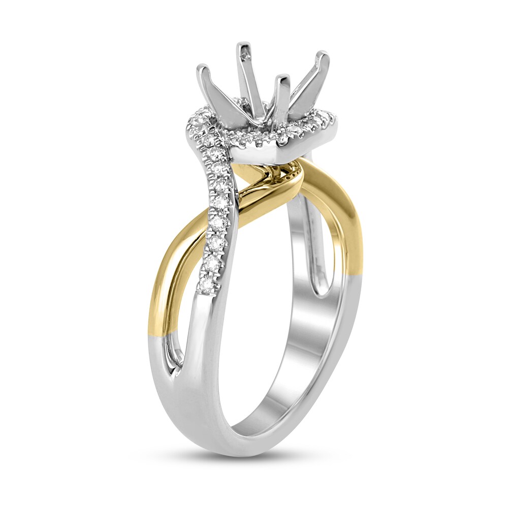 Diamond Ring Setting 1/4 ct tw Round 14K Two-Tone Gold nBhyHaYP Diamond Ring Setting 1/4 ct tw Round 14K Two-Tone Gold nBhyHaYP