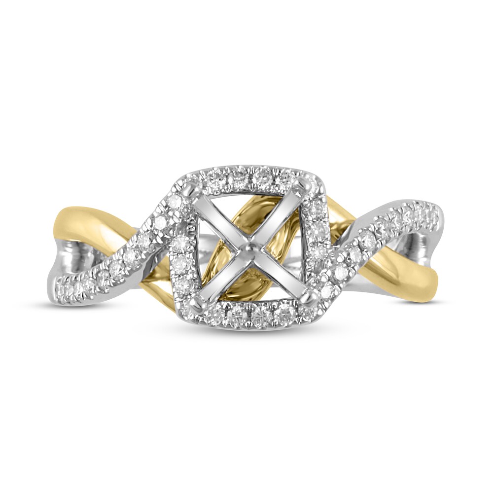Diamond Ring Setting 1/4 ct tw Round 14K Two-Tone Gold nBhyHaYP Diamond Ring Setting 1/4 ct tw Round 14K Two-Tone Gold nBhyHaYP