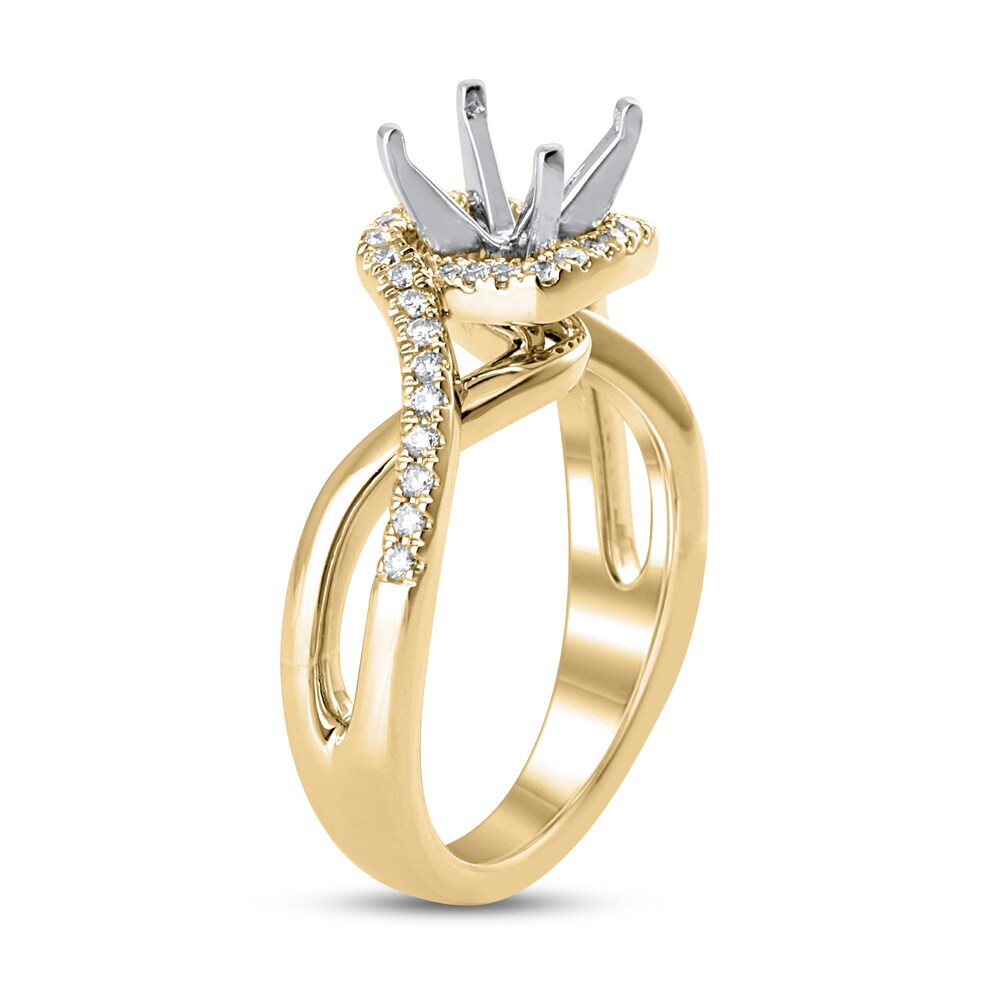 Diamond Ring Setting 1/4 ct tw Round 14K Two-Tone Gold nBhyHaYP Diamond Ring Setting 1/4 ct tw Round 14K Two-Tone Gold nBhyHaYP