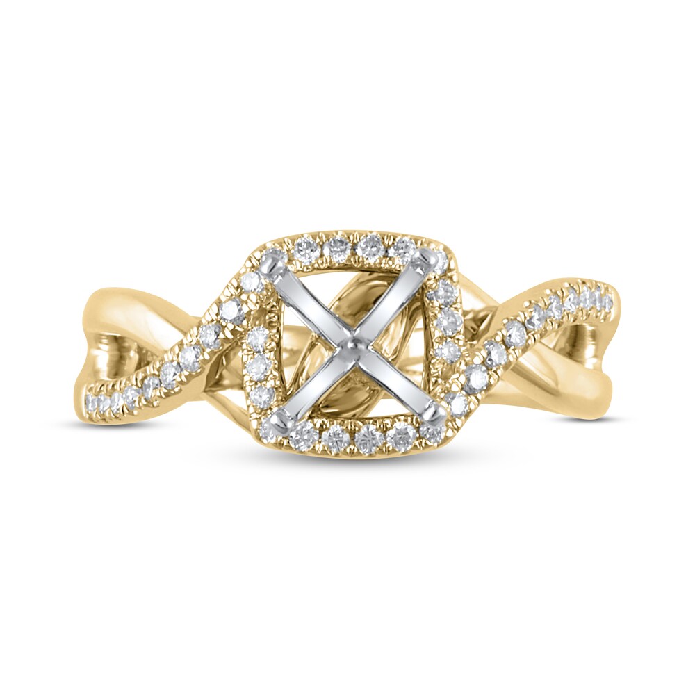 Diamond Ring Setting 1/4 ct tw Round 14K Two-Tone Gold nBhyHaYP Diamond Ring Setting 1/4 ct tw Round 14K Two-Tone Gold nBhyHaYP
