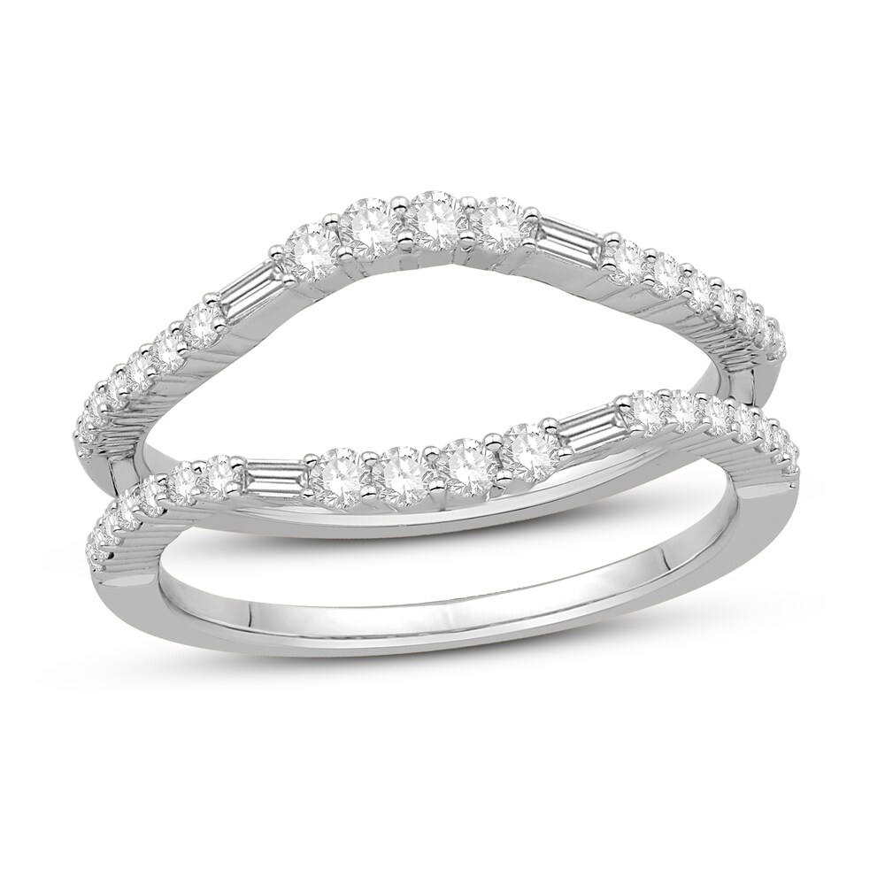 Diamond Enhancer Ring 1/2 ct tw Baguette/Round 14K White Gold nWsEOWSy Diamond Enhancer Ring 1/2 ct tw Baguette/Round 14K White Gold nWsEOWSy