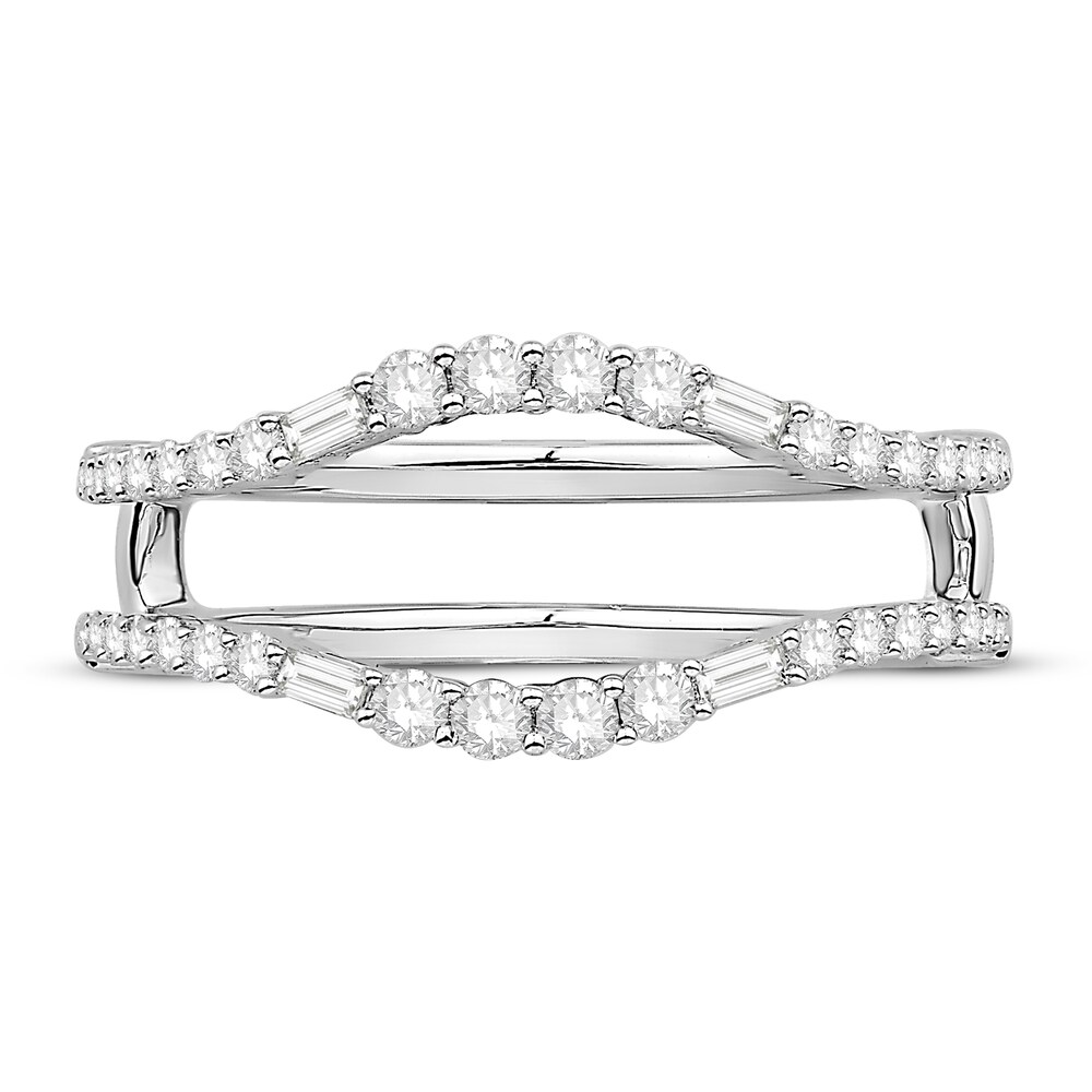 Diamond Enhancer Ring 1/2 ct tw Baguette/Round 14K White Gold nWsEOWSy Diamond Enhancer Ring 1/2 ct tw Baguette/Round 14K White Gold nWsEOWSy