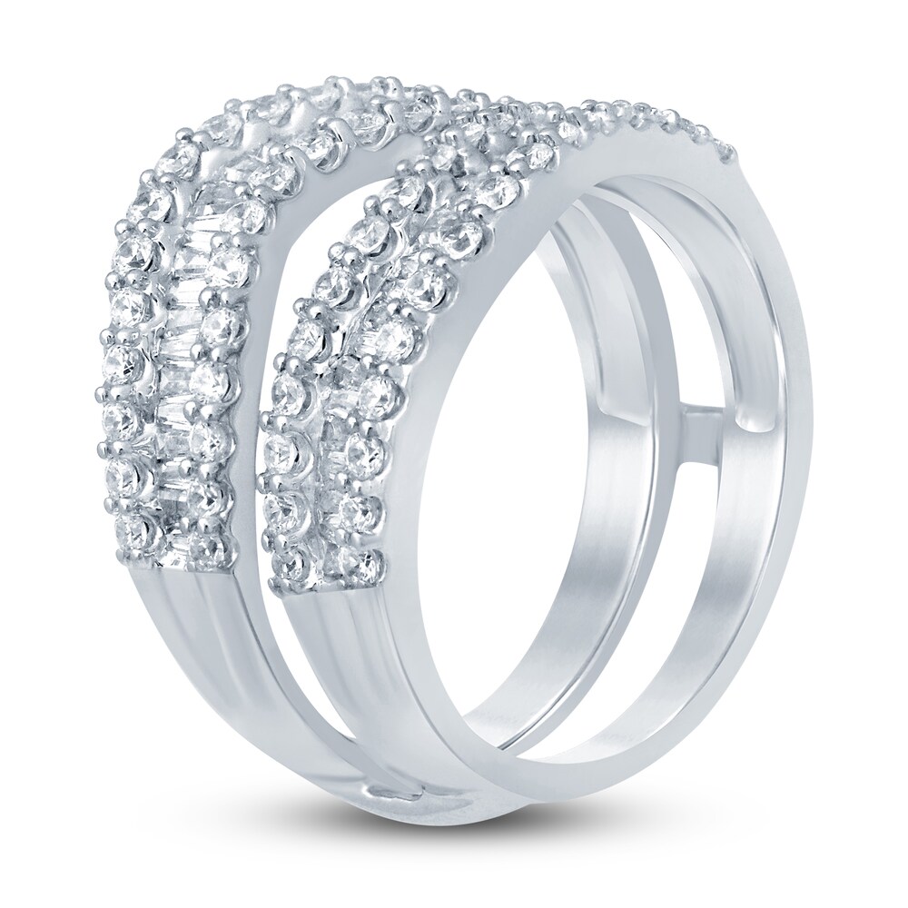 Diamond Insert Ring 1-1/4 ct tw Round/Baguette 14K White Gold ngtDXttG Diamond Insert Ring 1-1/4 ct tw Round/Baguette 14K White Gold ngtDXttG
