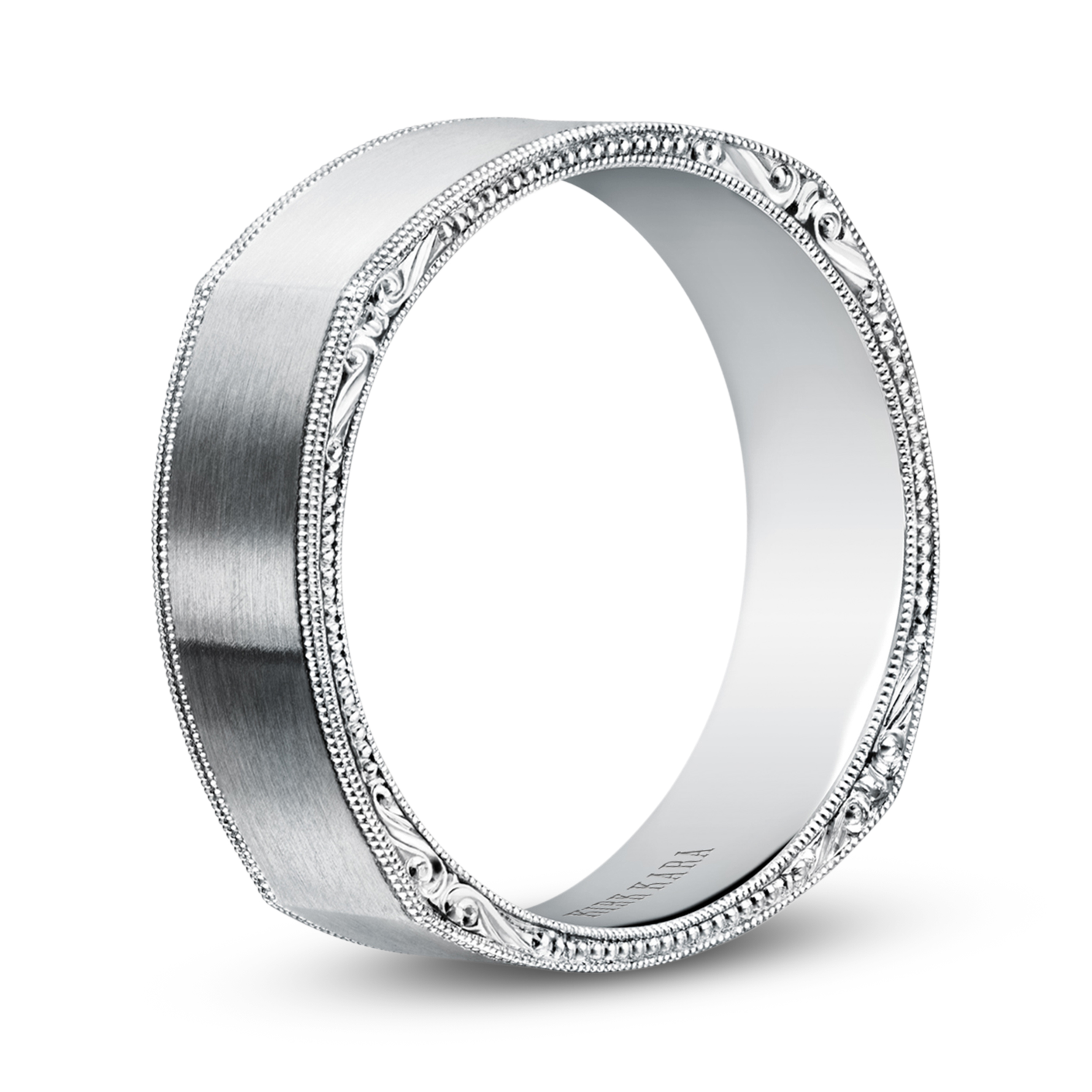 Kirk Kara Men's Engraved Satin Wedding Band Platinum nprRJlHD Kirk Kara Men's Engraved Satin Wedding Band Platinum nprRJlHD