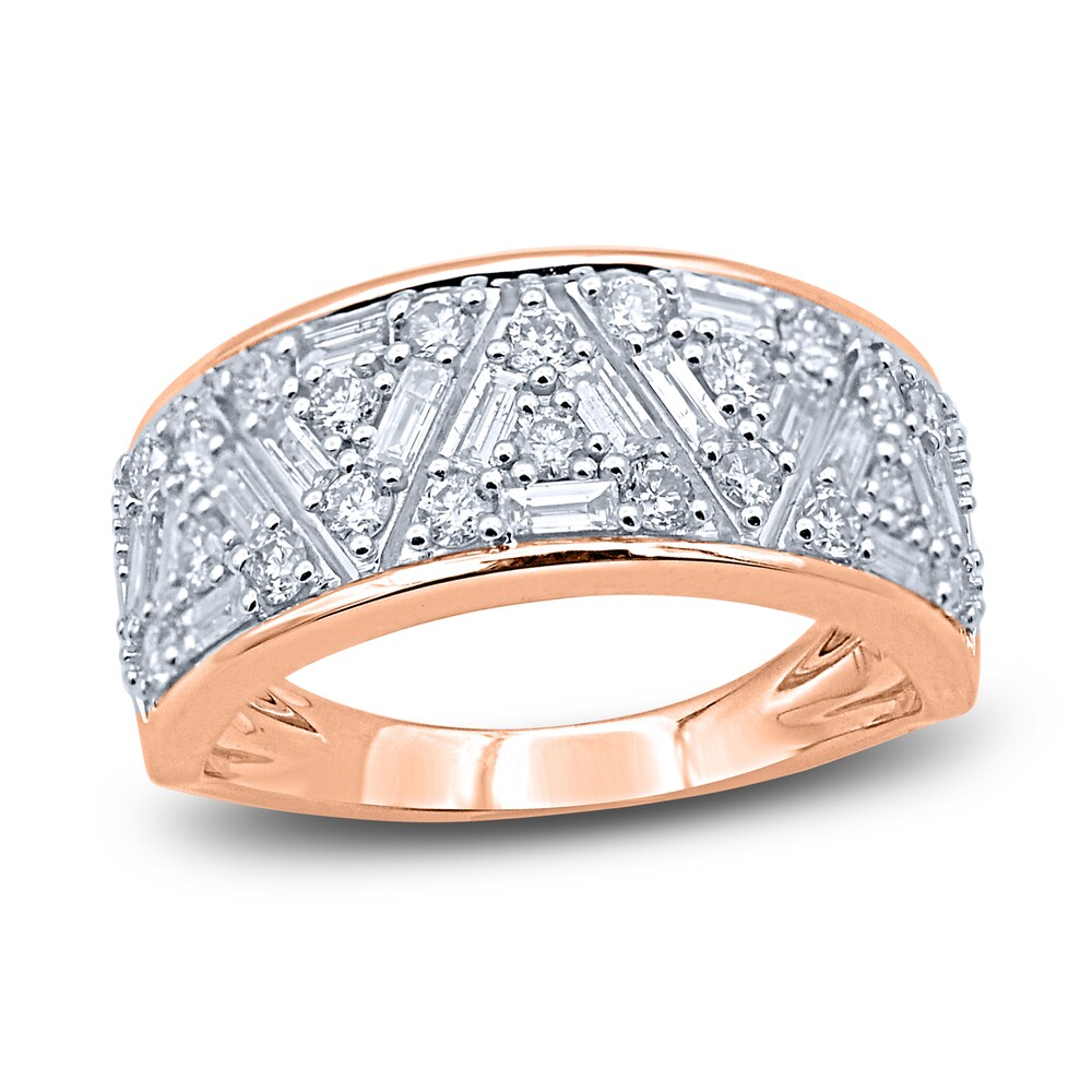 Diamond Anniversary Band 1 ct tw Round/Baguette 14K Rose Gold nxmEOuuM Diamond Anniversary Band 1 ct tw Round/Baguette 14K Rose Gold nxmEOuuM