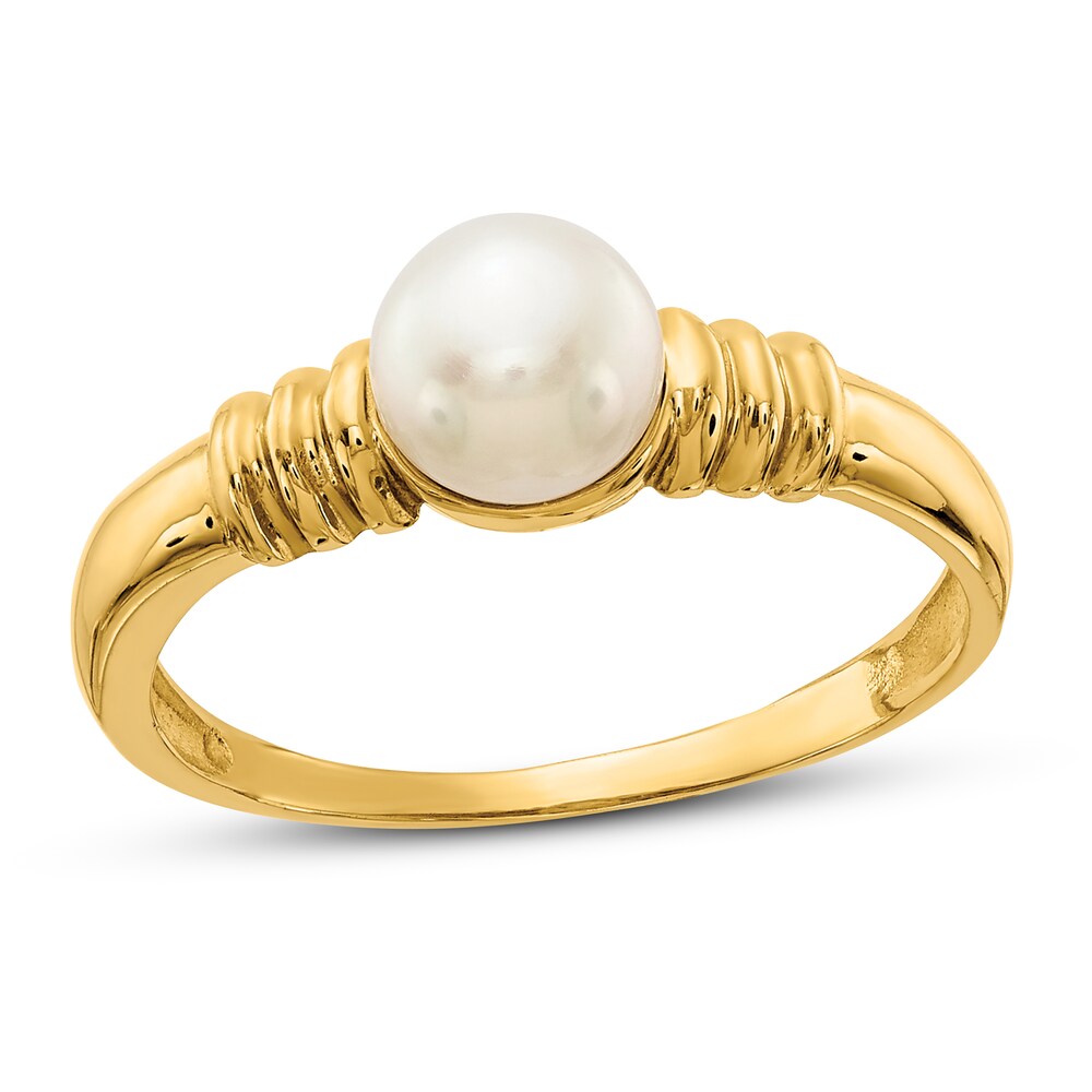 Cultured Freshwater Pearl Ring 14K Yellow Gold o0cS8Vk2 Cultured Freshwater Pearl Ring 14K Yellow Gold o0cS8Vk2