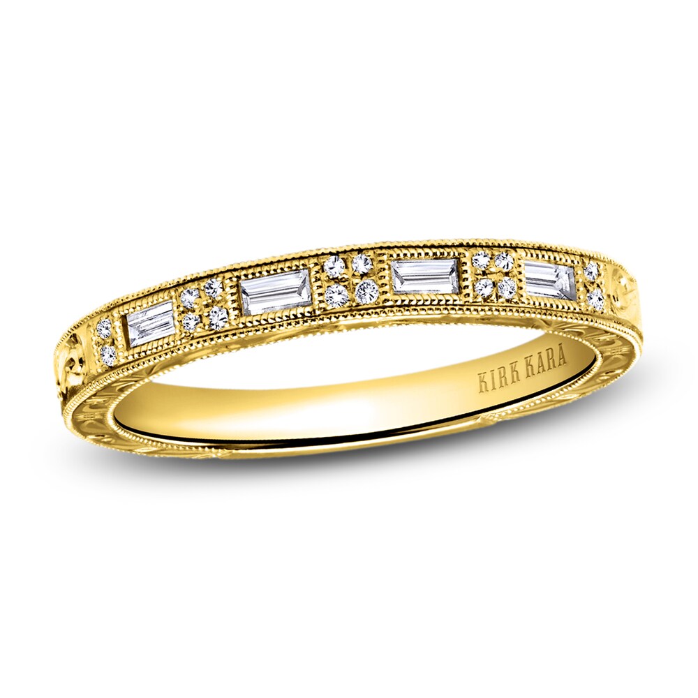 Kirk Kara Engraved Diamond Wedding Band 1/8 ct tw Baguette/Round 14K Yellow Gold o0zKqyDr Kirk Kara Engraved Diamond Wedding Band 1/8 ct tw Baguette/Round 14K Yellow Gold o0zKqyDr