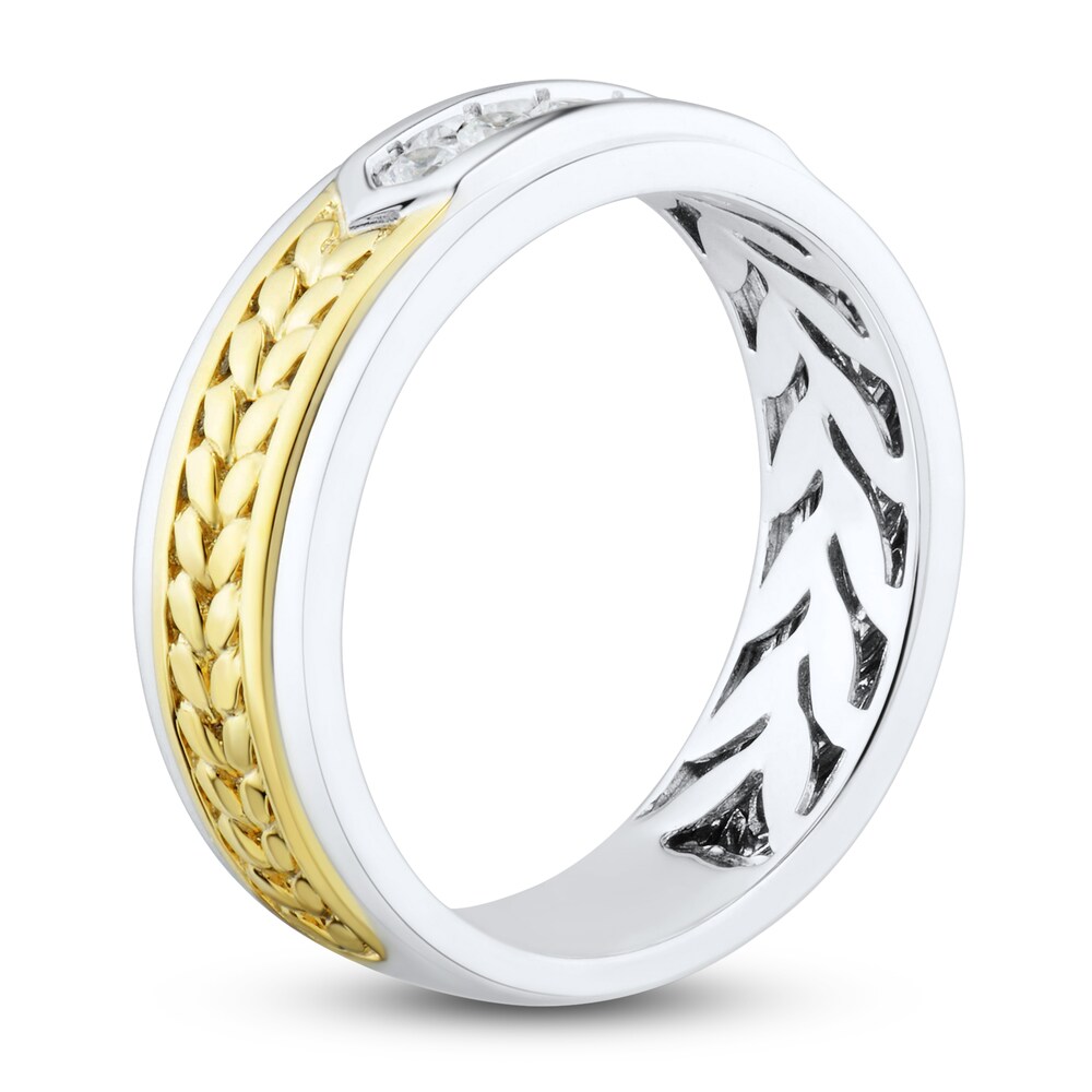 Men\'s Diamond Wedding Band 1/4 ct tw Round 14K Two-Tone Gold o7Ci6UPT Men\'s Diamond Wedding Band 1/4 ct tw Round 14K Two-Tone Gold o7Ci6UPT