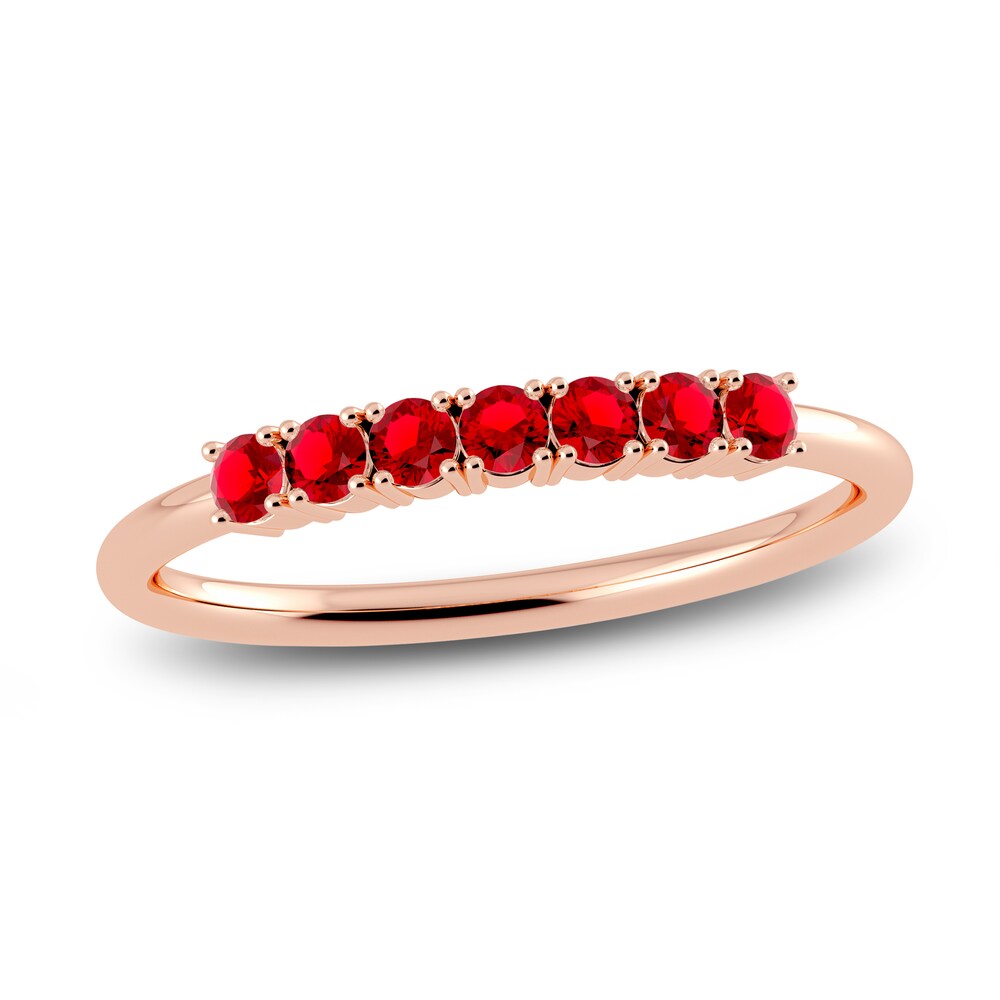 Juliette Maison Natural Ruby Half Eternity Ring 10K Rose Gold o7ZQKVWY Juliette Maison Natural Ruby Half Eternity Ring 10K Rose Gold o7ZQKVWY