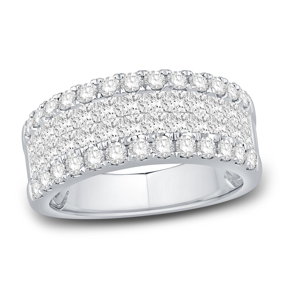 Diamond Anniversary Band 2 ct tw Princess/Round 14K White Gold oBopkWNo