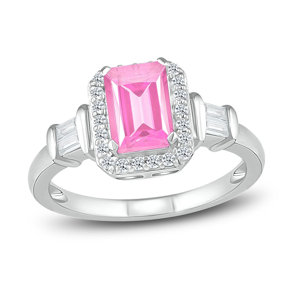 Lab-Created Sapphire Ring Sterling Silver oHqaS04G