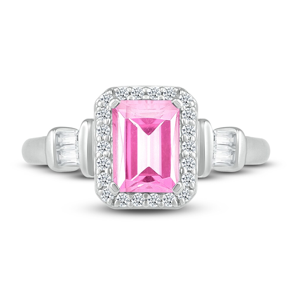 Lab-Created Sapphire Ring Sterling Silver oHqaS04G