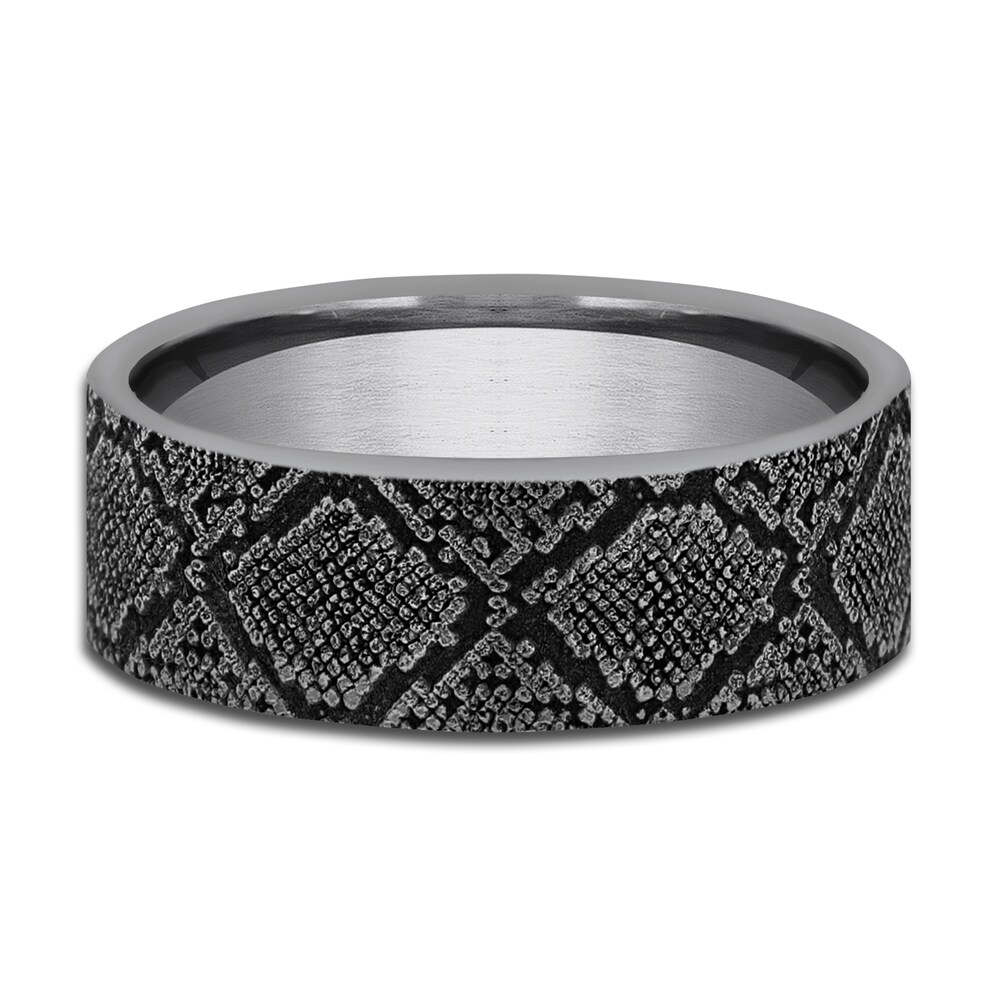 Snake Wedding Band Gray Tantalum 7.5mm oJtVe45z Snake Wedding Band Gray Tantalum 7.5mm oJtVe45z