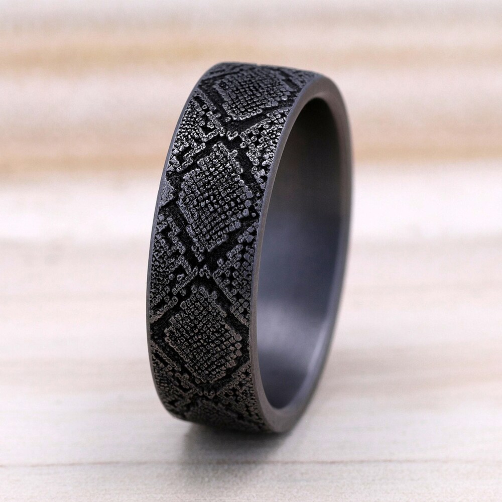 Snake Wedding Band Gray Tantalum 7.5mm oJtVe45z Snake Wedding Band Gray Tantalum 7.5mm oJtVe45z