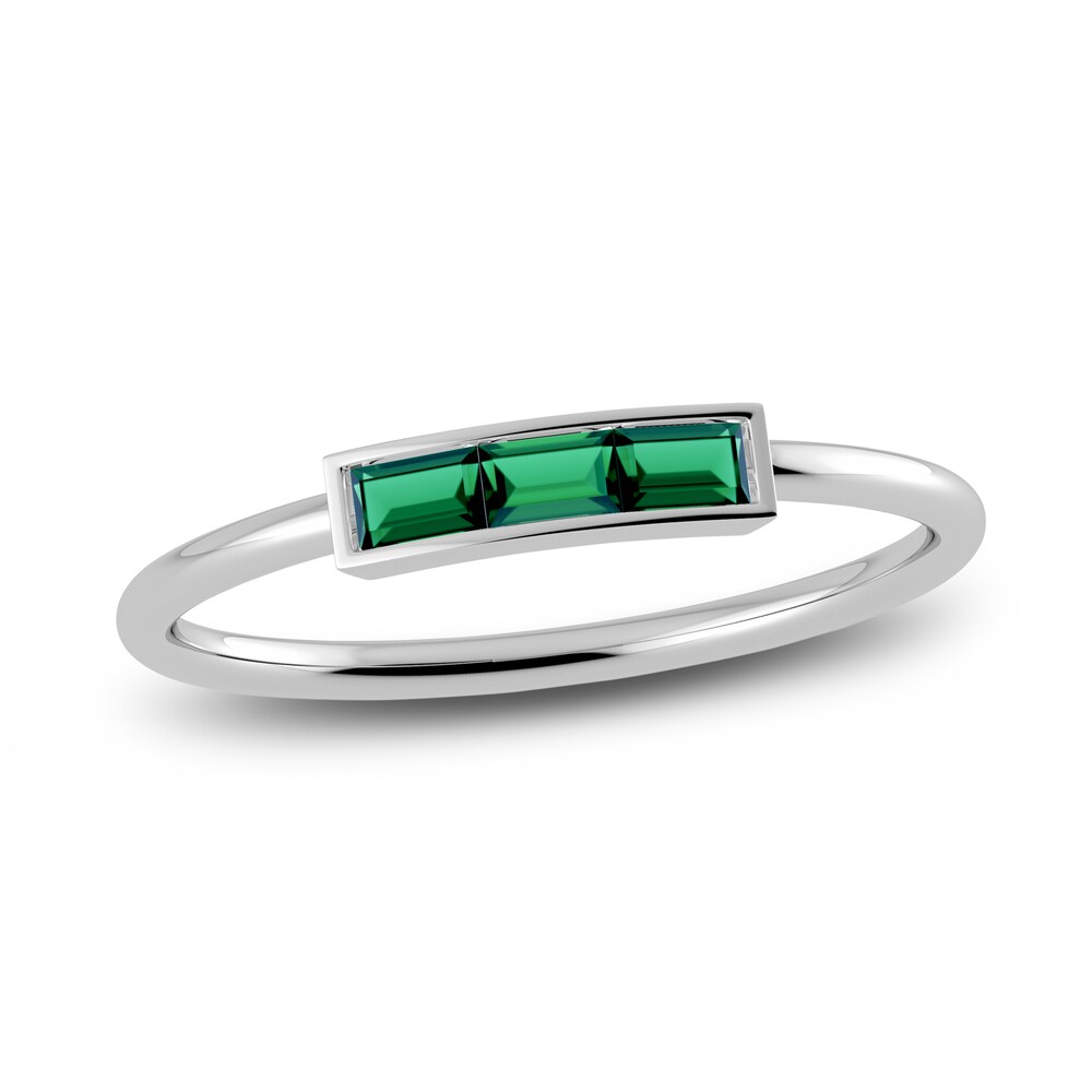 Juliette Maison Natural Emerald Baguette Bar Ring 10K White Gold oO0YgHNJ Juliette Maison Natural Emerald Baguette Bar Ring 10K White Gold oO0YgHNJ
