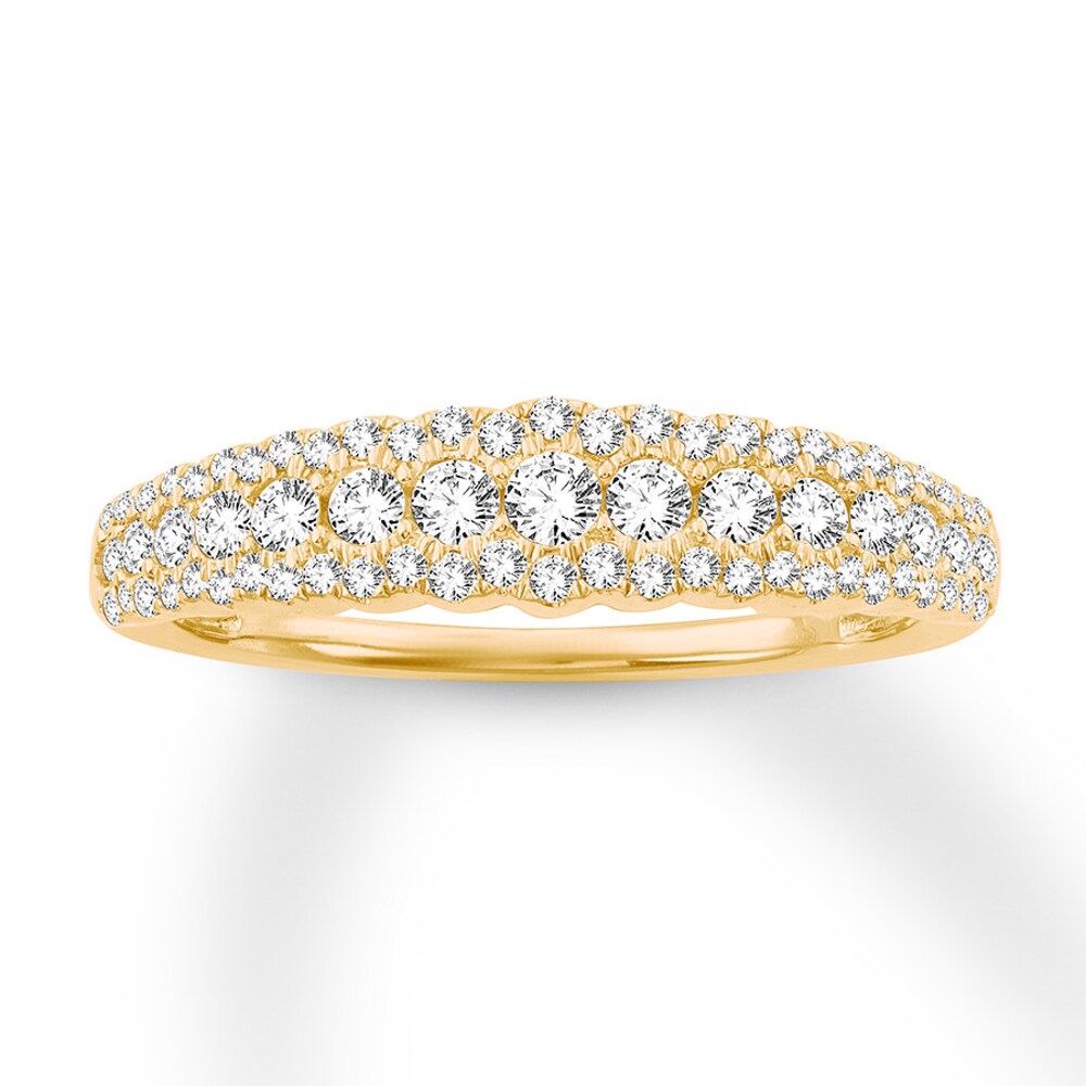 Diamond Anniversary Band 1/2 ct tw Round-cut 14K Yellow Gold oRhOCDh6 Diamond Anniversary Band 1/2 ct tw Round-cut 14K Yellow Gold oRhOCDh6