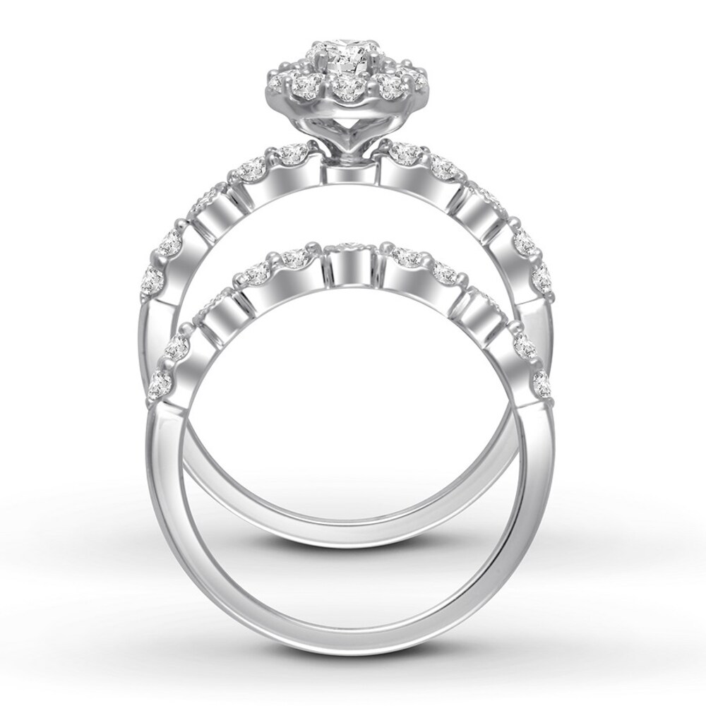 Diamond Bridal Set 1-1/6 ct tw Round-cut 14K White Gold oWpzzCxz Diamond Bridal Set 1-1/6 ct tw Round-cut 14K White Gold oWpzzCxz