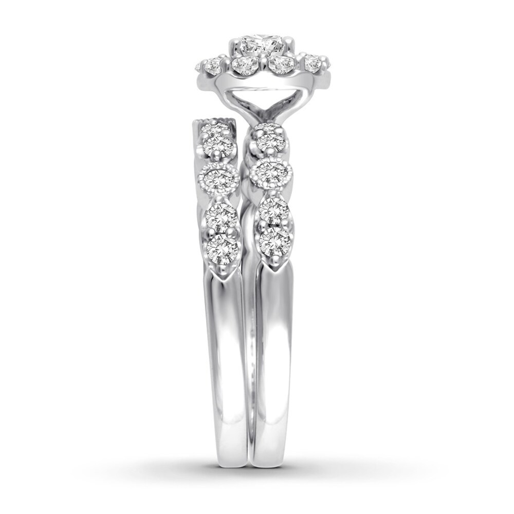 Diamond Bridal Set 1-1/6 ct tw Round-cut 14K White Gold oWpzzCxz Diamond Bridal Set 1-1/6 ct tw Round-cut 14K White Gold oWpzzCxz