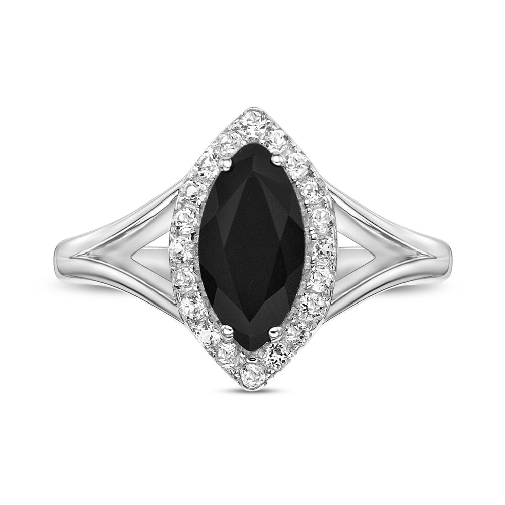 Natural Onyx & Natural White Topaz Ring Sterling Silver oXtDjYDY Natural Onyx & Natural White Topaz Ring Sterling Silver oXtDjYDY