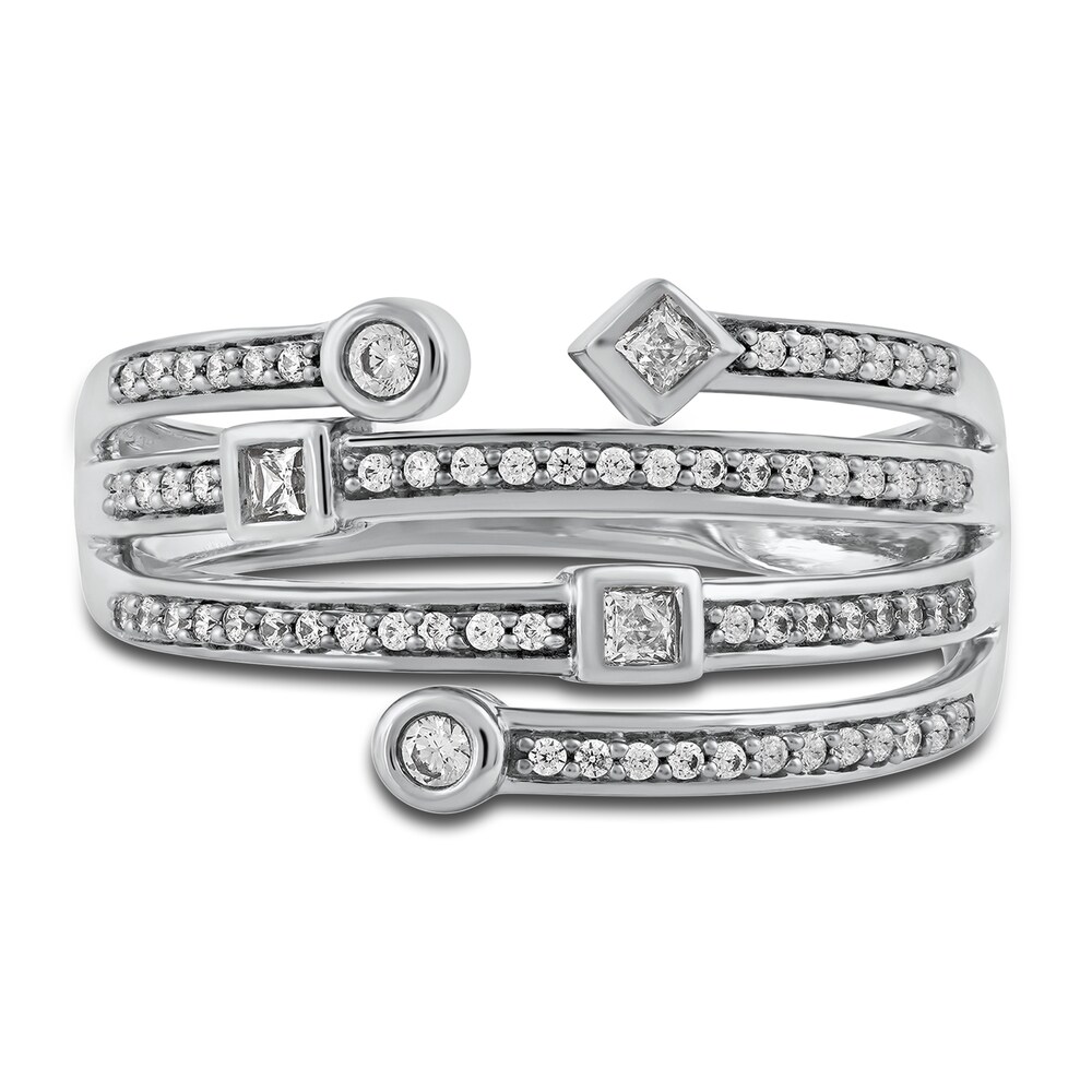 Diamond Stackable Ring 1/4 ct tw Round/Princess 14K White Gold oaEJR0FZ Diamond Stackable Ring 1/4 ct tw Round/Princess 14K White Gold oaEJR0FZ