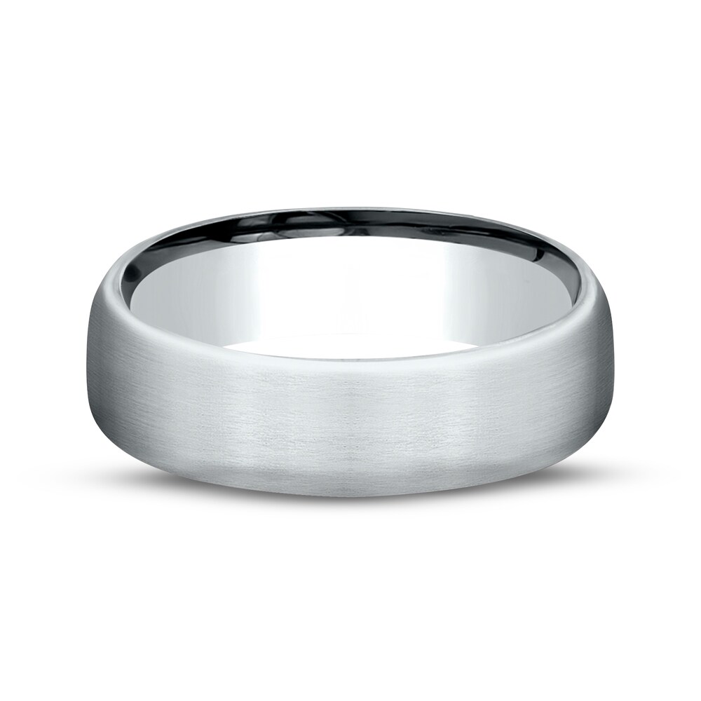 Satin Wedding Band 10K White Gold 6.5mm obz8fpUU Satin Wedding Band 10K White Gold 6.5mm obz8fpUU