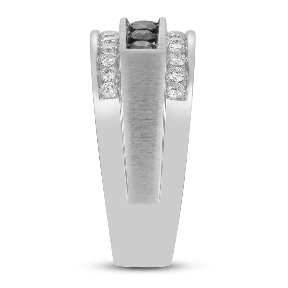 Men\'s Black Diamond Ring 1 ct tw Round 10K White Gold ol6LuflD Men\'s Black Diamond Ring 1 ct tw Round 10K White Gold ol6LuflD