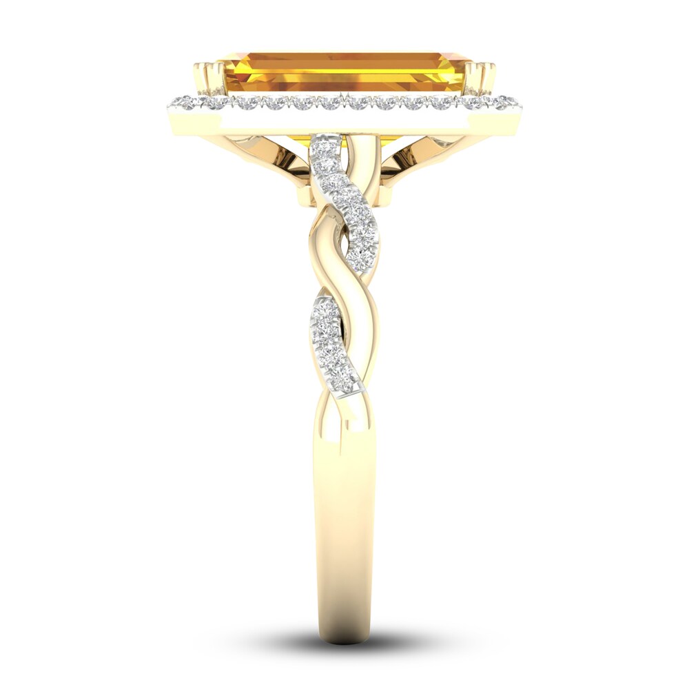 Natural Golden Citrine Ring 1/5 ct tw Diamonds 10K Yellow Gold ollRZ7xZ Natural Golden Citrine Ring 1/5 ct tw Diamonds 10K Yellow Gold ollRZ7xZ