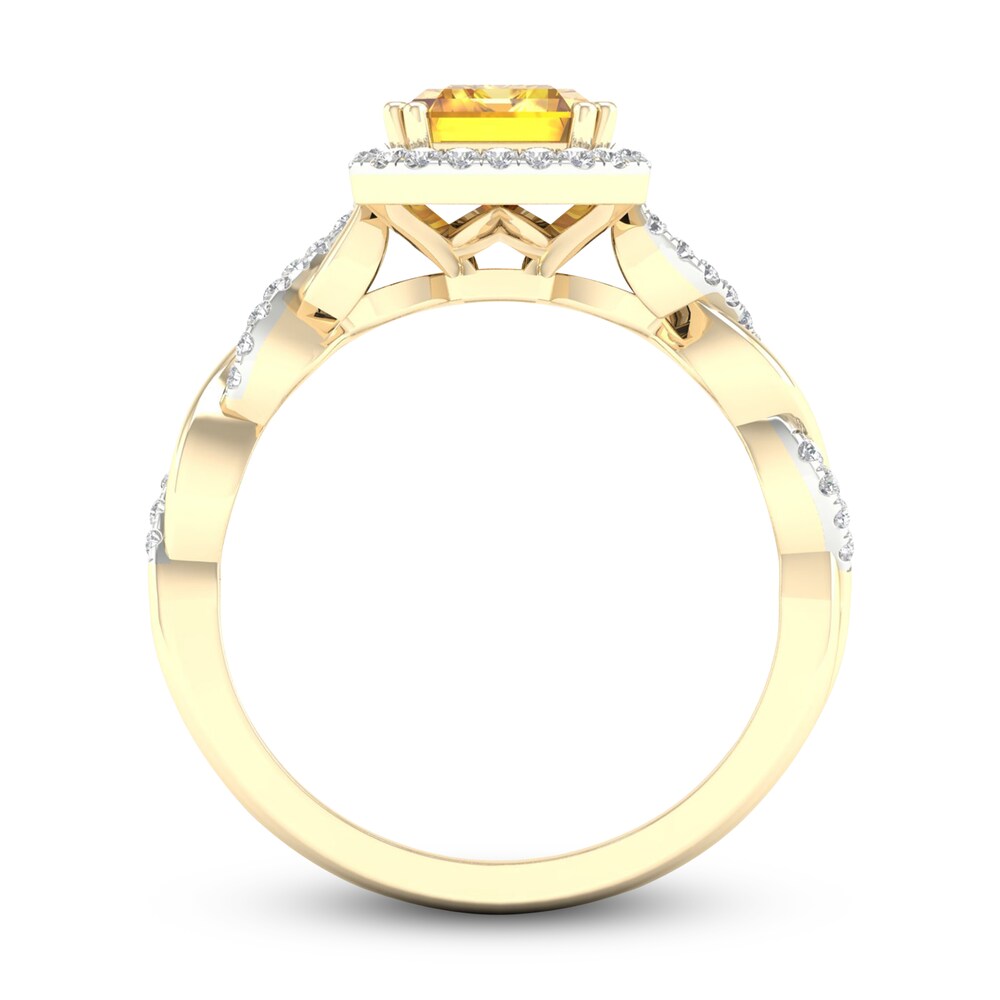 Natural Golden Citrine Ring 1/5 ct tw Diamonds 10K Yellow Gold ollRZ7xZ Natural Golden Citrine Ring 1/5 ct tw Diamonds 10K Yellow Gold ollRZ7xZ