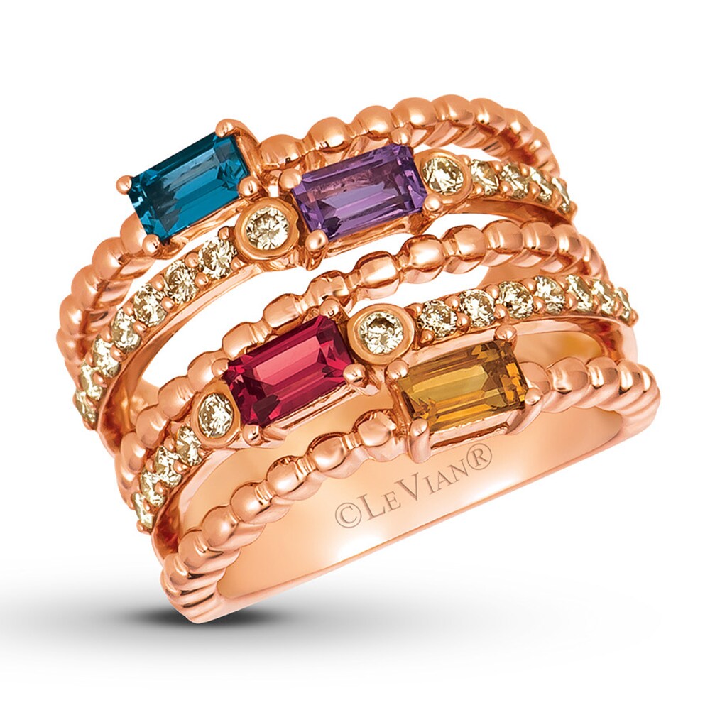 Le Vian Multi-Color Rainbow Ring 5/8 ct tw Diamonds 14K Strawberry Gold olzSOjJ8 Le Vian Multi-Color Rainbow Ring 5/8 ct tw Diamonds 14K Strawberry Gold olzSOjJ8