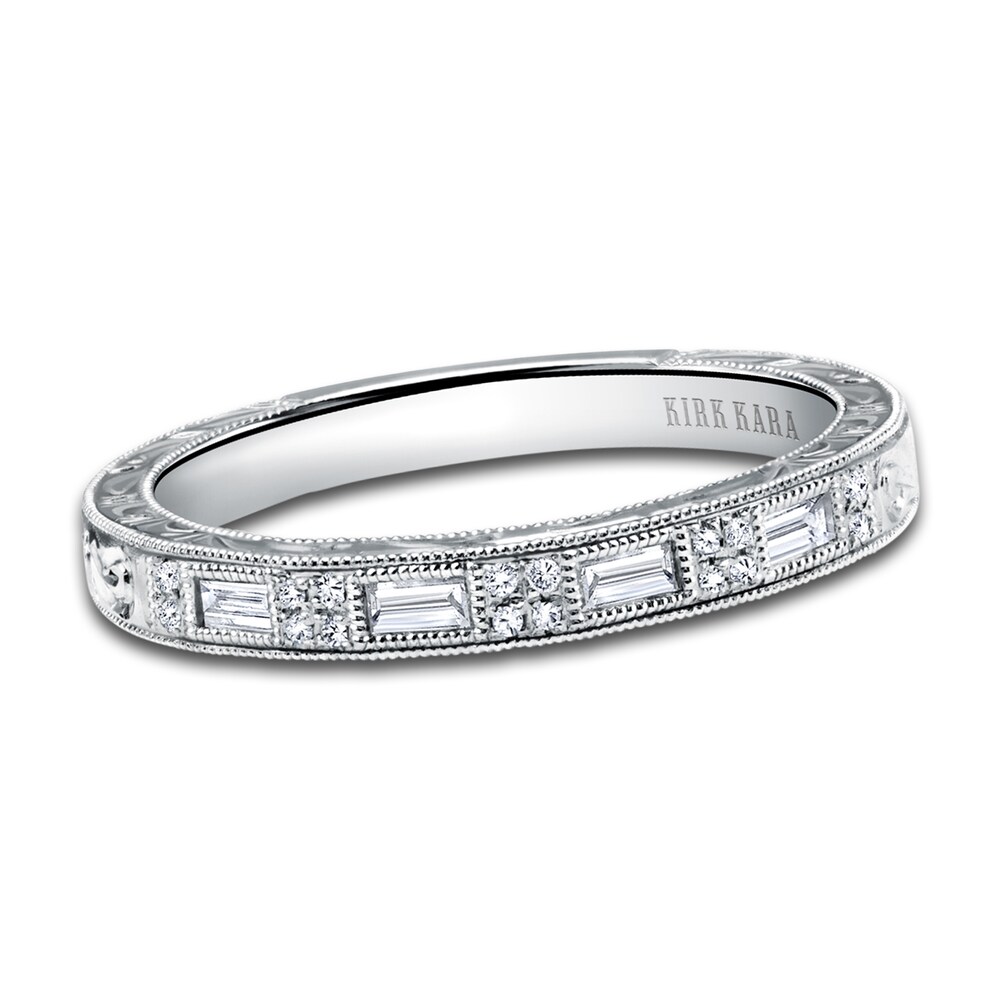 Kirk Kara Diamond Wedding Band 1/8 ct tw Baguette/Round Platinum otExC01B Kirk Kara Diamond Wedding Band 1/8 ct tw Baguette/Round Platinum otExC01B