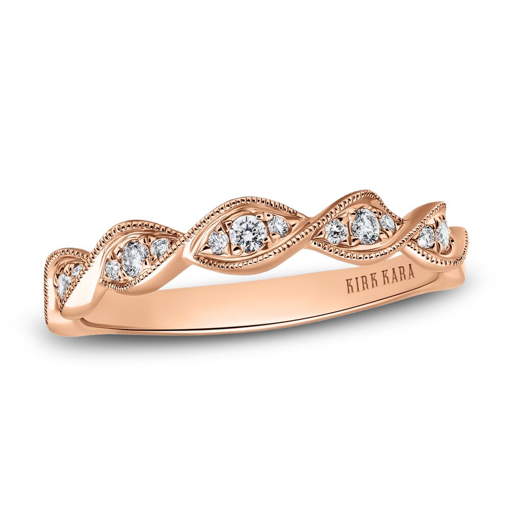 Kirk Kara Twisted Diamond Wedding Band 1/8 ct tw Round 18K Rose Gold ox6BtQRI Kirk Kara Twisted Diamond Wedding Band 1/8 ct tw Round 18K Rose Gold ox6BtQRI