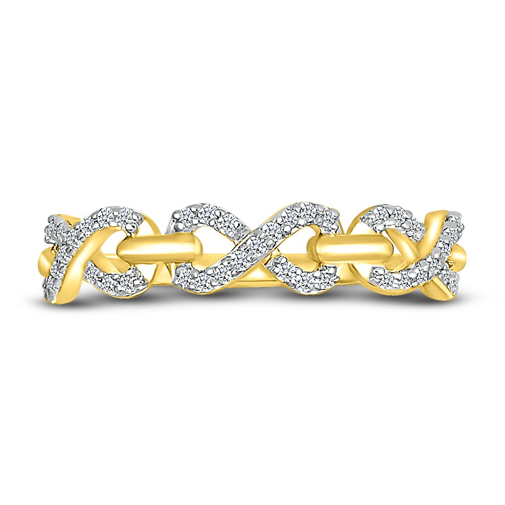 Diamond Infinity Band 1/6 ct tw Round 14K Yellow Gold ozTXk1fw Diamond Infinity Band 1/6 ct tw Round 14K Yellow Gold ozTXk1fw